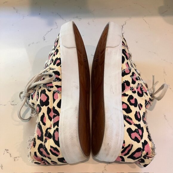 Obtaom Women Canvas Memory Foam Cheetah Animal Print Fashion Sneakers Shoes Sz 7 - Picture 7 of 11